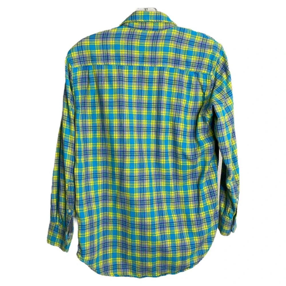 Gap Kid's‎ Casual Button Up Dress Shirt Long Sleeve Collared Blue Cotton Size XL